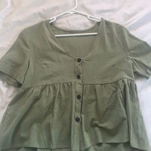 green float blouse